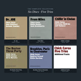 The complete collection: all six disc covers of Five Trios with each trio lineup